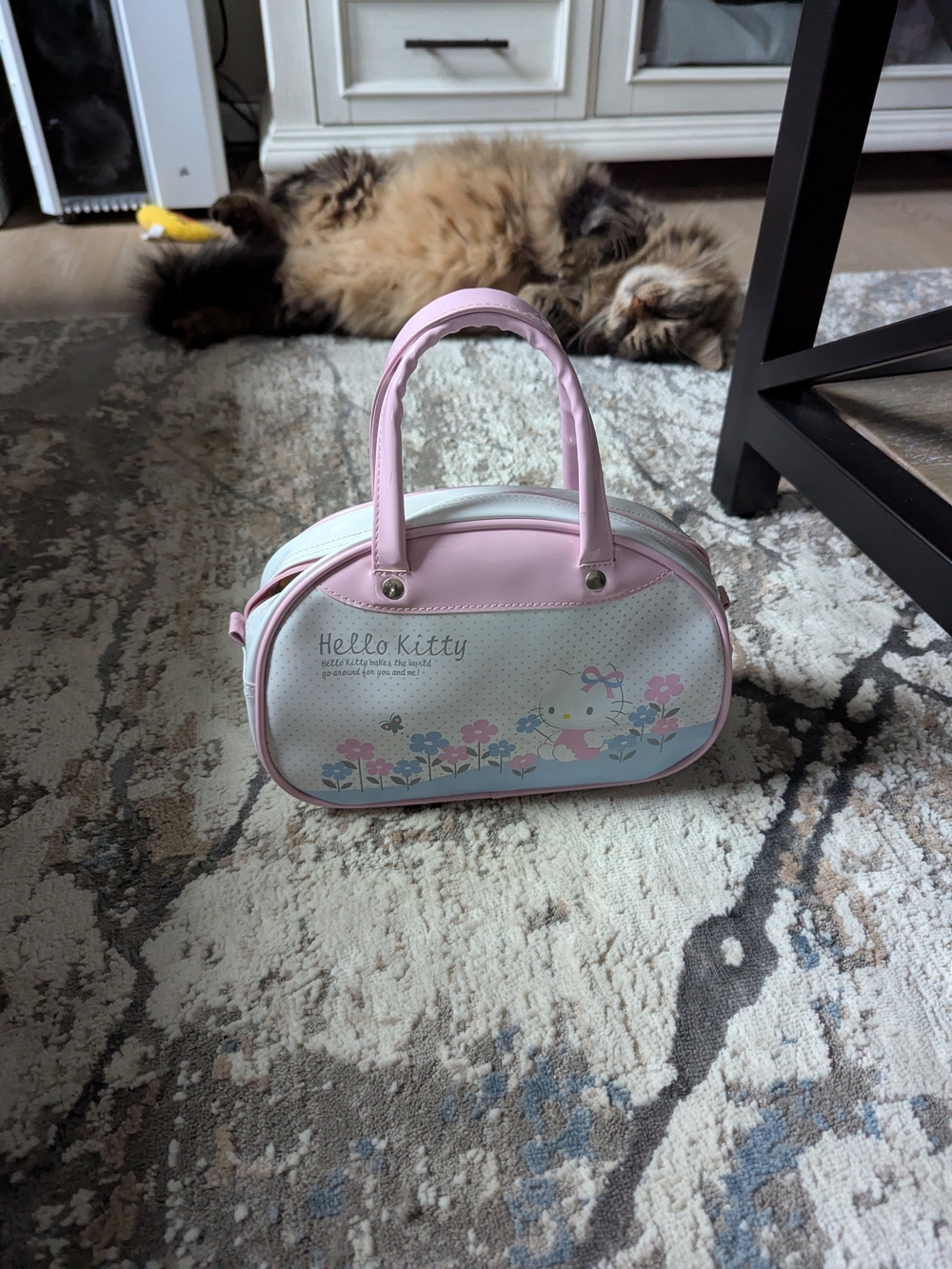 Hello Kitty Pink, White And Blue 2006 Bag Purse